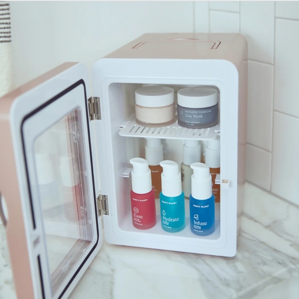 Vanity Planet Fria Skincare Fridge | Color: White 🤍 | Quantity: 1